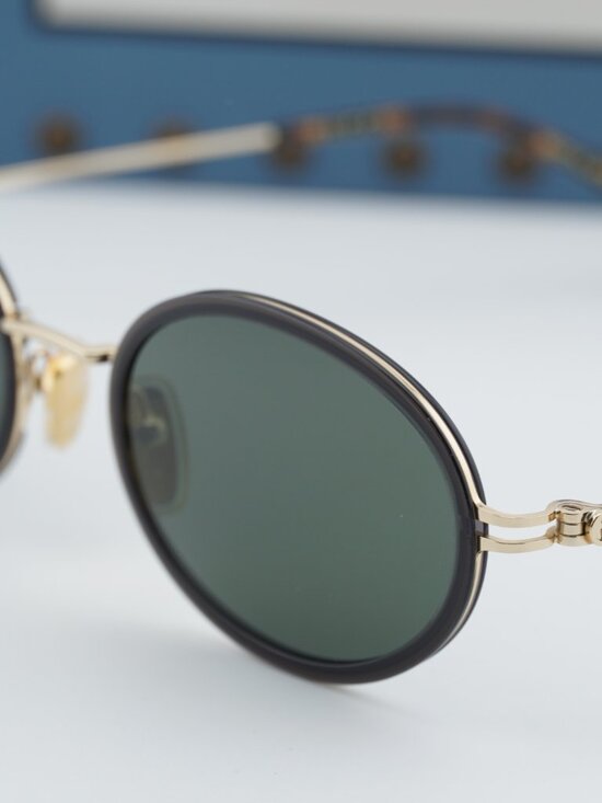 Gucci GG1980S 001 Oval Sunglasses - Transparent Dark Grey/Gold main image 7